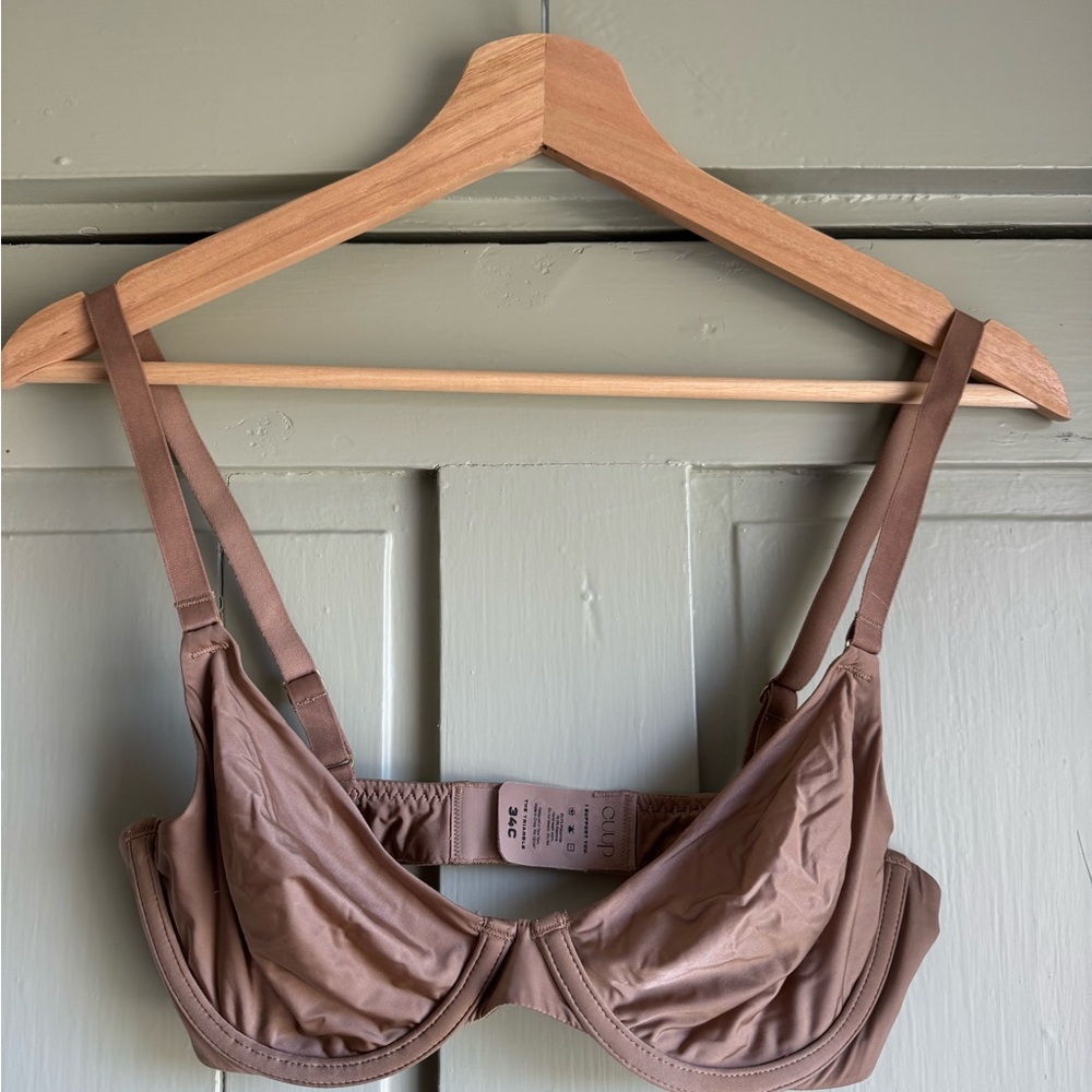 CUUP Brown Underwire Bra with Adjustable Straps